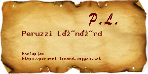 Peruzzi Lénárd névjegykártya
